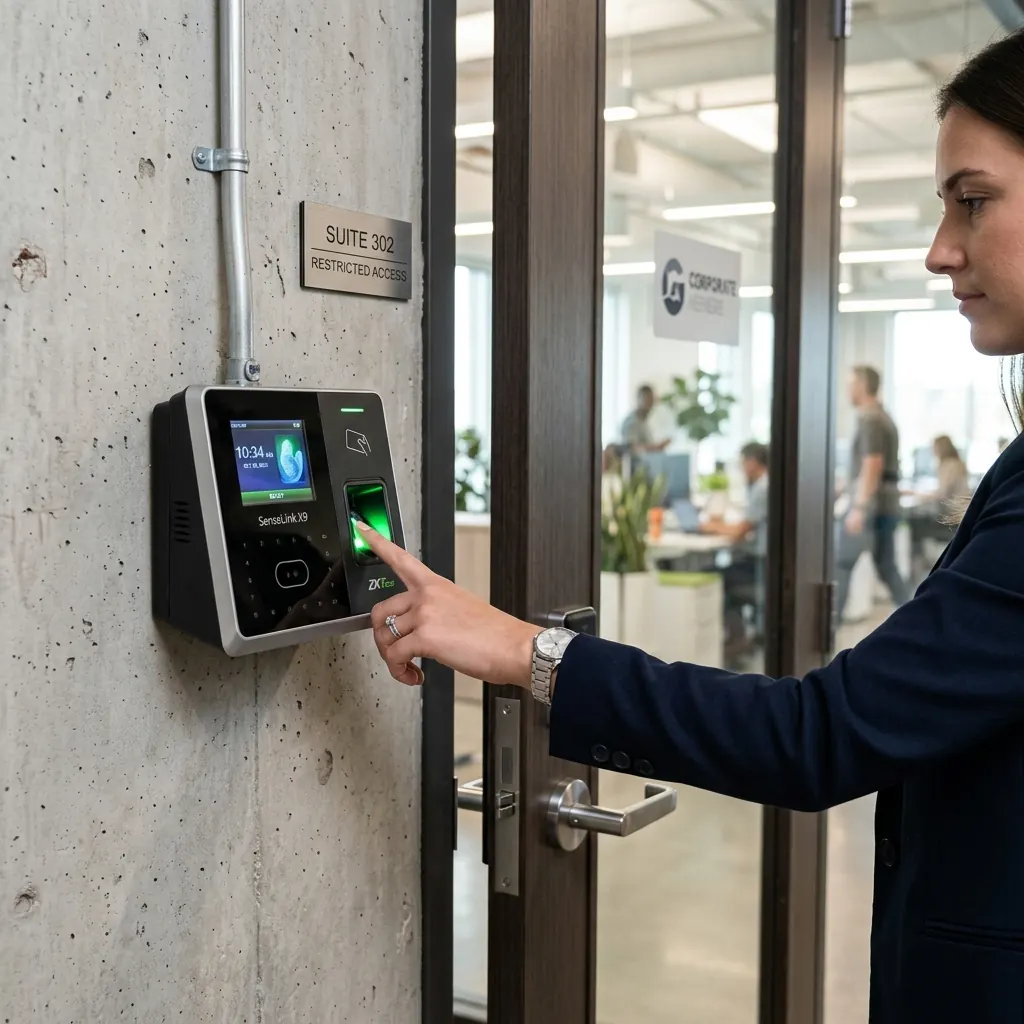 Controle de acesso biométrico em empresa